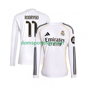 Koszulka Real Madryt Rodrygo 11 Domowe Koszulki Piłkarskie 2025-2026 Długi Rękaw